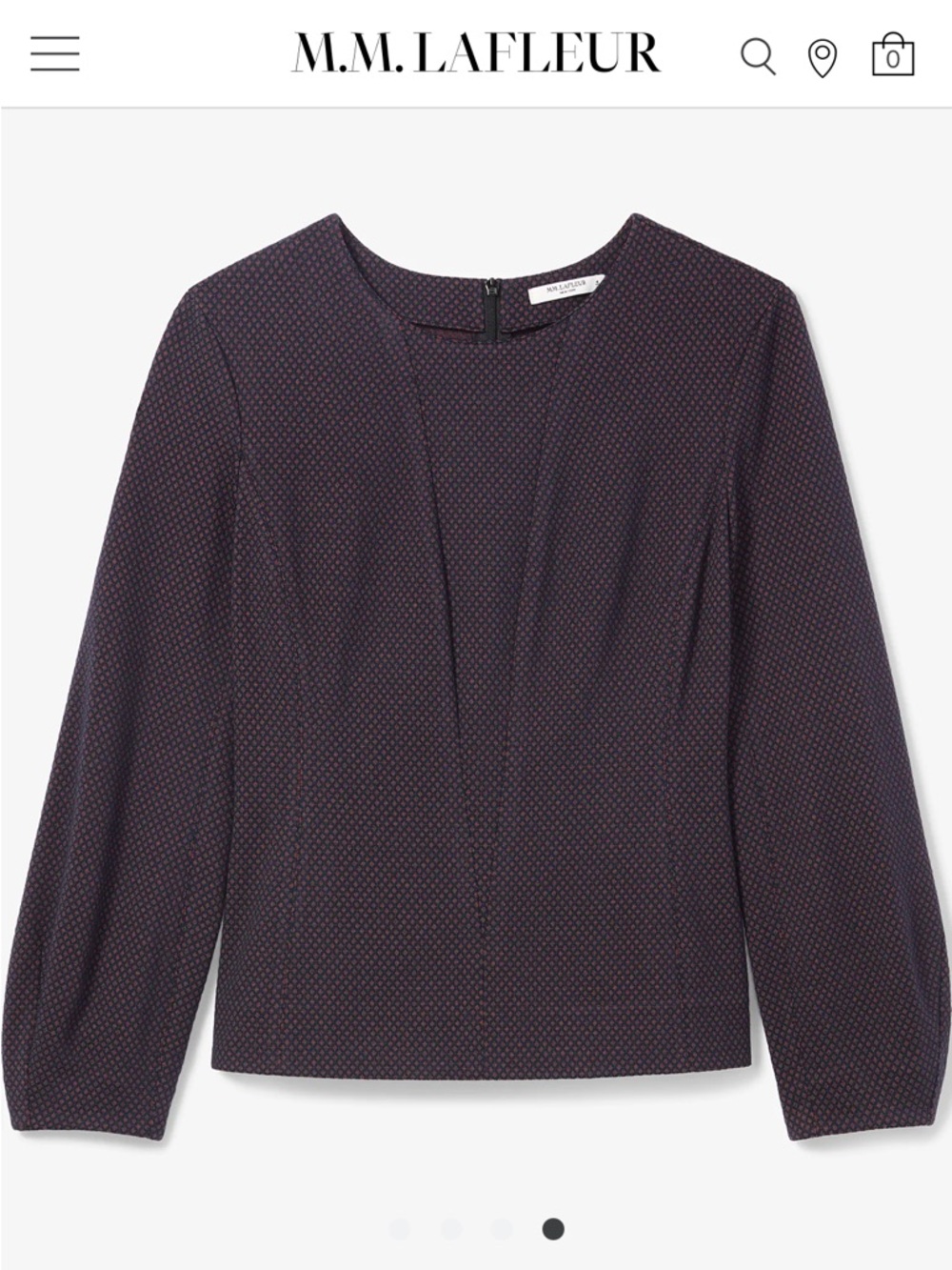 MM Lafleur Long-Sleeve The Rashida stretch Fourlard Knit